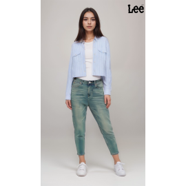 Lee Womens Blue 411 Comfort Tapered Jeans 