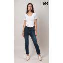 Lee Womens Blue 423 Anna High-Rise Regular Tapered Jeans 