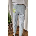 Lee Womens Blue High-Rise Regular Tapered Mom Jeans 