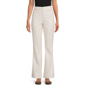 Dollhouse Womens Off White Leather High Rise Flare Pants 