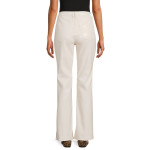 Dollhouse Womens Off White Leather High Rise Flare Pants Dollhouse Womens Off White Leather High Rise Flare Pants