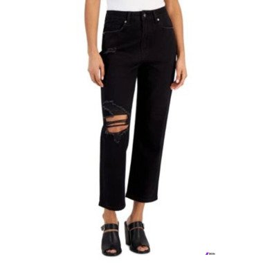 Gogo Jeans Womens  Black Straight Jeans  