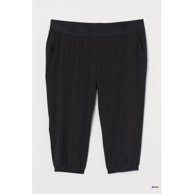 H&M  Womens Black Cropped Sports Pants 0765734002
