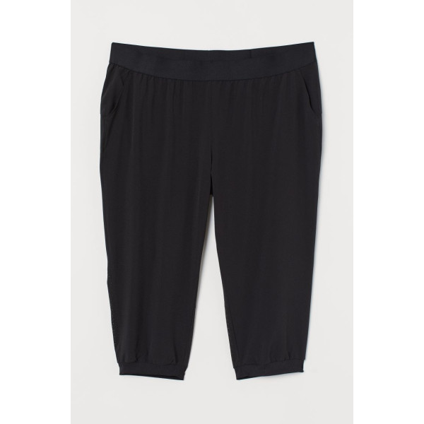 H&M  Womens Black Cropped Sports Pants 0765734002