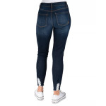 Indigo Rein Womens Dark Blue Curvy High Rise Skinny Ankle Jeans 