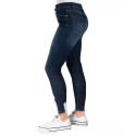 Indigo Rein Womens Dark Blue Curvy High Rise Skinny Ankle Jeans 