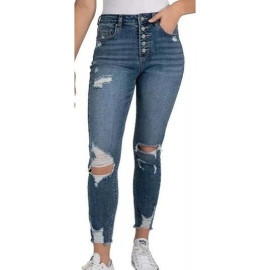 Indigo Rein Womens Navy Blue High Rise Jeans  