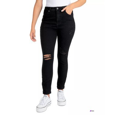 Iudigo Rein Womens Black Skinny Jeans 
