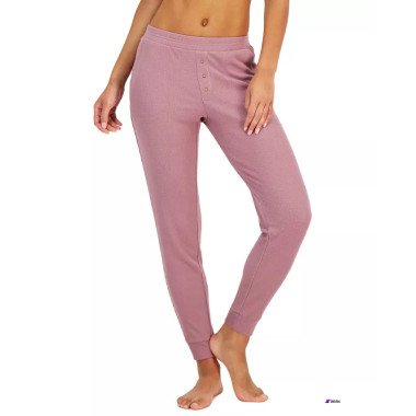 Jenni Womens Solid Waffle Sleep Jog Antique Rose ABU217  SHR
