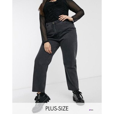 Collusion Womens Black Mom Jeans ANF2348