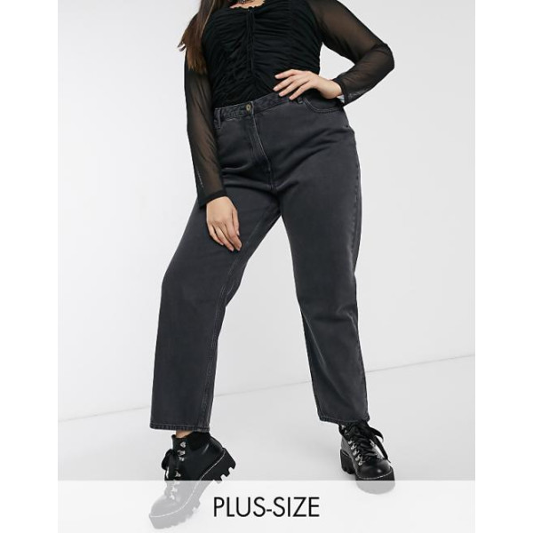 Collusion Womens Black Mom Jeans ANF2348 Collusion Womens Black Mom Jeans ANF2348