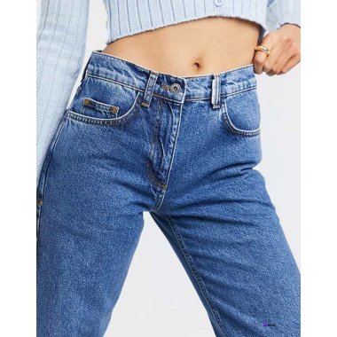 Collusion Womens Blue Dad Jeans ANF3268