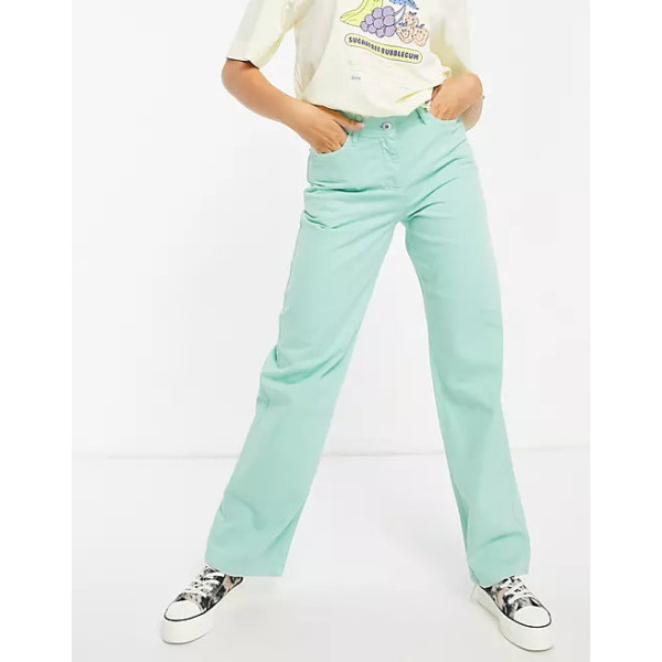 Collusion Womens Mint Green Jeans ANF1523