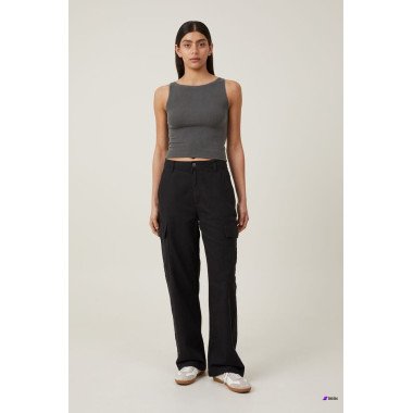 Cotton On Womens Black Cargo Pants 