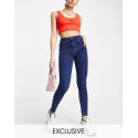 ASYOU Womens Navy Blue Skinny Jeans ANF1450
