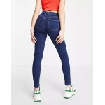 ASYOU Womens Navy Blue Skinny Jeans ANF1450