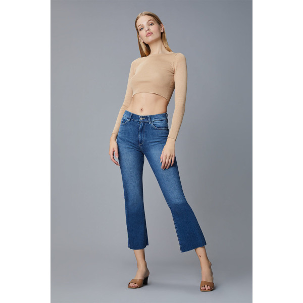 Bridget Boot Womens Instasculpt in Mid-Raw Jeans  