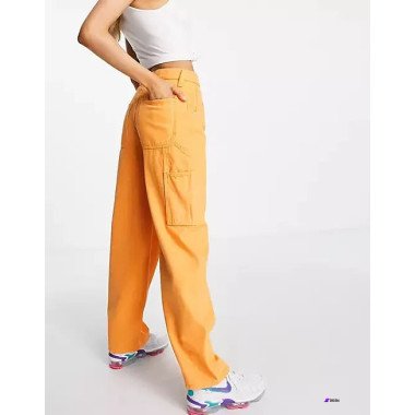 Asos Design Womens Orange Jeans ANF1443