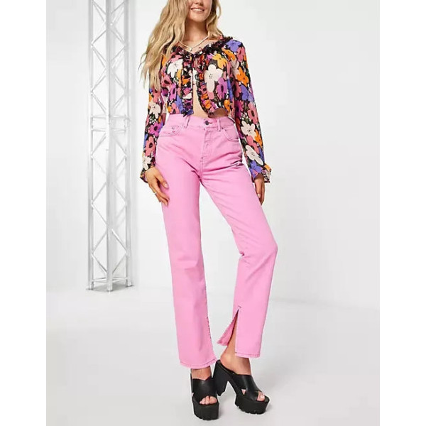 Asos Design Womens Pink Jeans ANF1435 Asos Design Womens Pink Jeans ANF1435
