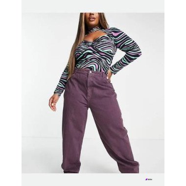Asos Design Womens Purple Jeans ANF422
