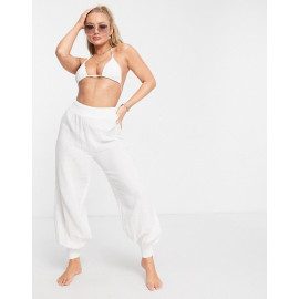 Asos Design Womens White Beach Trouser ANF2353