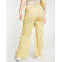 Asos Design Womens Yellow Wide Leg Trouser ANF3371