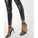 ASYOU Womens Black Leather Trousers ANF2494