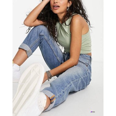 Asos Design Womens Blue Jeans ANF425