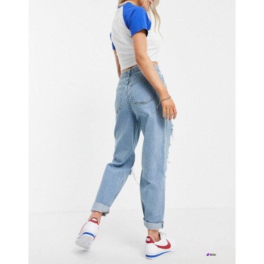 Asos Design Womens Blue Jeans ANF583 (AN)