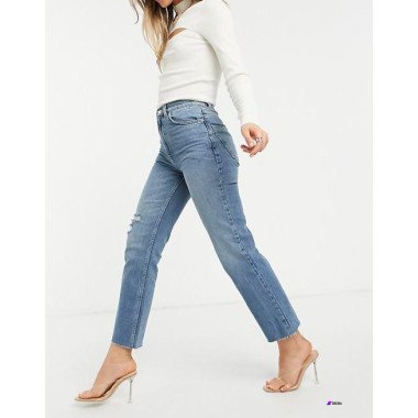 Asos Design Womens Blue Petite Jeans ANF2386