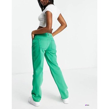 Asos Design Womens Green Jeans ANF413
