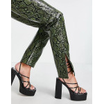 Asos Design Womens Green Snake Trouser ANF505  s