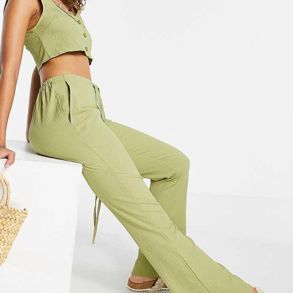Asos Design Womens Green Tall Flare Trouser ANF3365 Asos Design Womens Green Tall Flare Trouser ANF3365