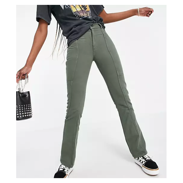 ASOS Design Womens Khaki Jeans ANF439 ASOS Design Womens Khaki Jeans ANF439