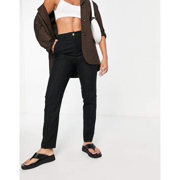Asos Design Womens Black Linen Cigarette Trouser ANF2364 Asos Design Womens Black Linen Cigarette Trouser ANF2364