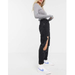Asos Design Womens Black Petite Original Mom Jeans ANF2393