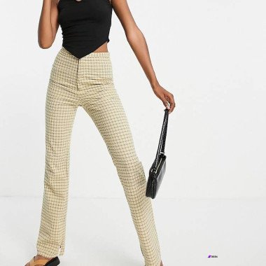 ASOS DESIGN  Womens Yellow Trouser AMF754