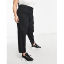Asos Design Womens Black Curve Linen Cigarette Trouser ANF2336