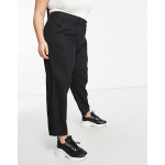 Asos Design Womens Black Curve Linen Cigarette Trouser ANF2336