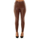 Almost Famous Womens Brown Super High Rise Skinny Pants 