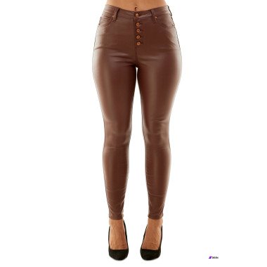 Almost Famous Womens Brown Super High Rise Skinny Pants 