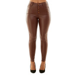 Almost Famous Womens Brown Super High Rise Skinny Pants 