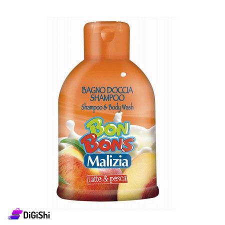 Malizia Bon Bons Latte & Pesca Shampoo & Body Wash 2 in1