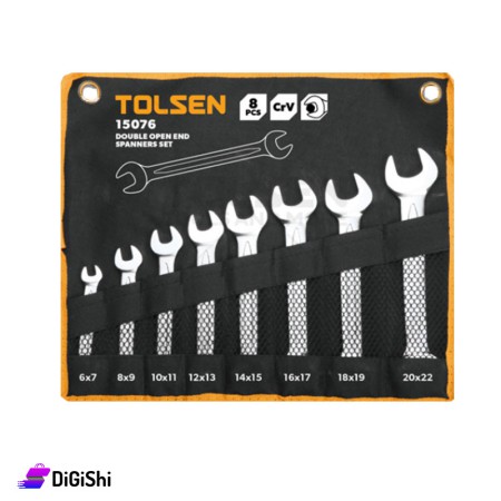 Tolsen 8PCS DOUBLE OPEN END SPANNERS SET