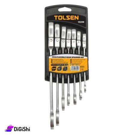 Tolsen Flexible Gear Head Combination Ratchet Spanners Set