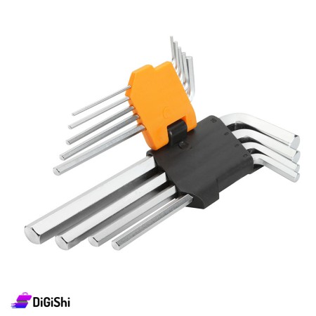 TOLSEN 20049 9PCS LONG ARM HEX KEY SET