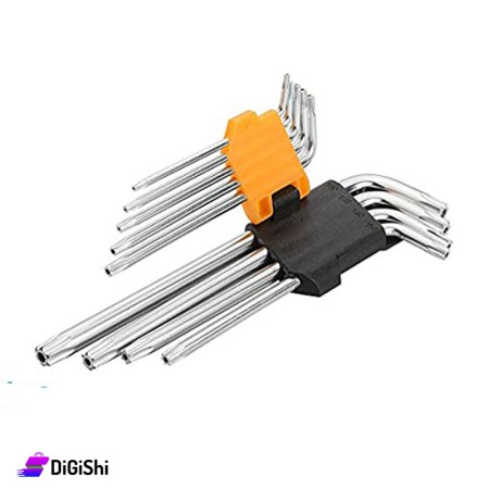 TOLSEN 20057  9PCS TORX LONG ARM HEX KEY SET