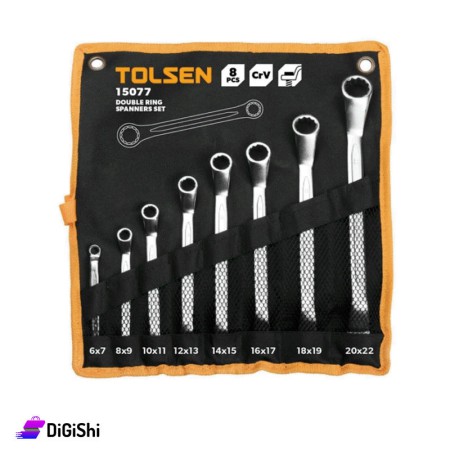 TOLSEN 8Pcs Double Ring Spanners Set