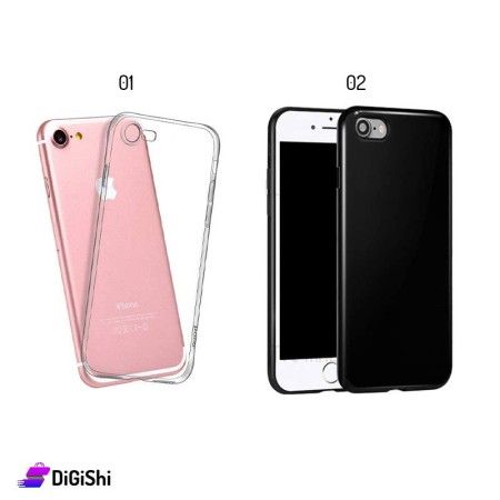 hoco Light Series TPU Cover For iPhone7/8 - Transparent/ Black