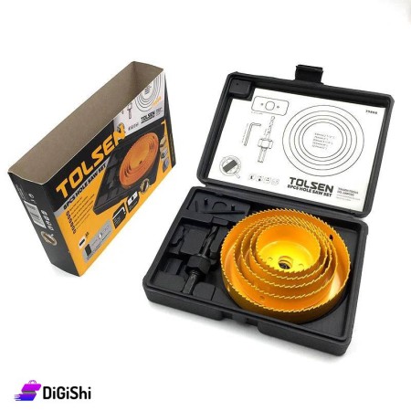 TOLSEN 8Pcs Hole Saw Set